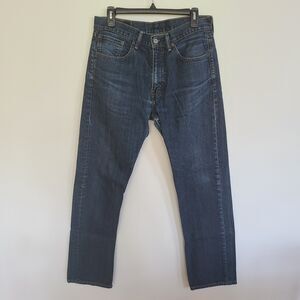 Men's Levi's 505 Regular Fit Straight Leg Jeans - 33 x 34 - Classic Blue Denim